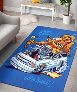 Chevy Rat Fink Gotta Have It Rat Fink Rug Hot Rod Rug for Garage