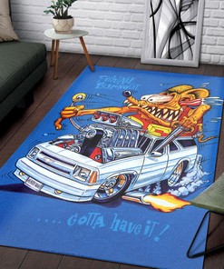 Chevy Rat Fink Gotta Have It Rat Fink Rug Hot Rod Rug for Garage