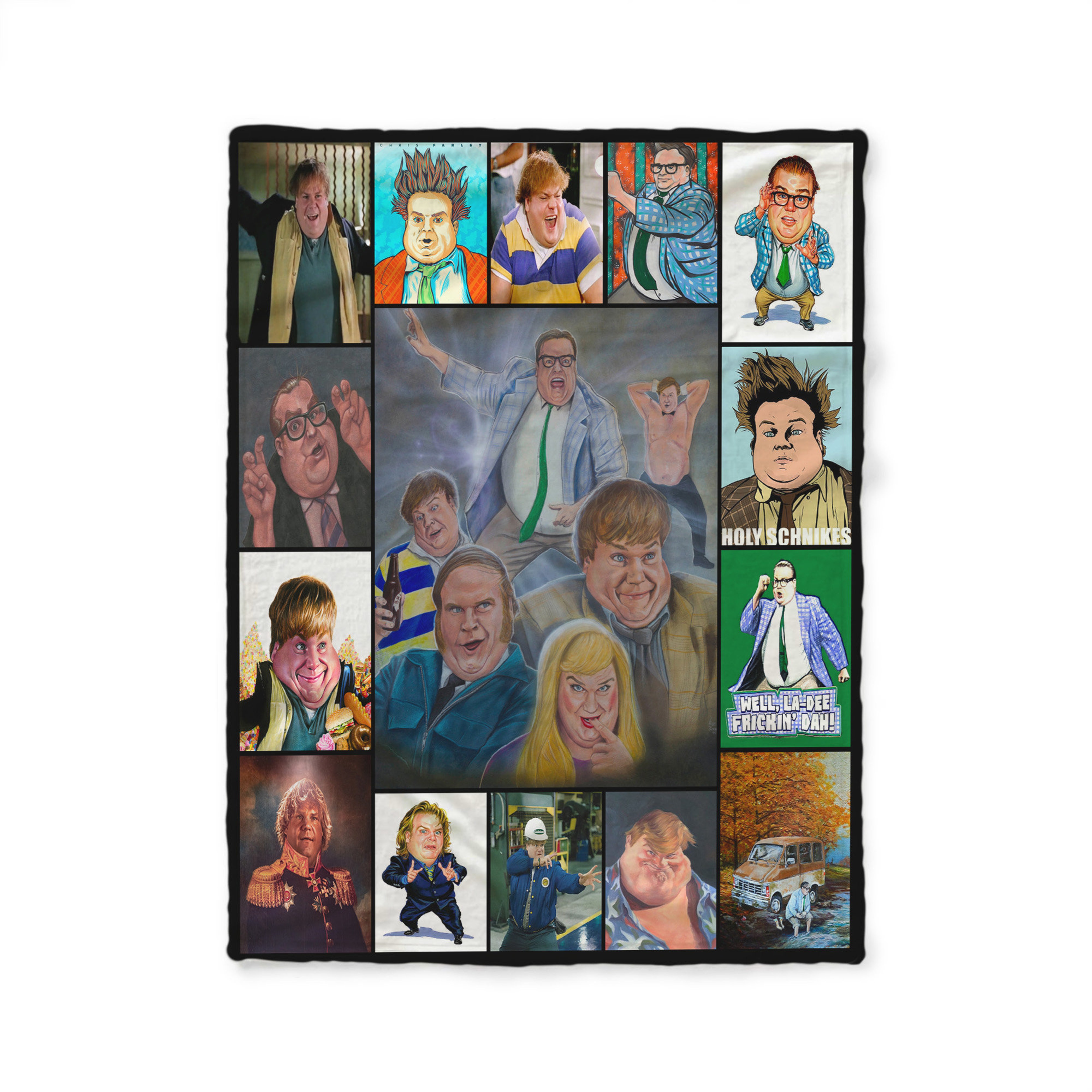 Chris Farley Tribute Quilt Blanket, RIP Chris Farley Gift for Fans