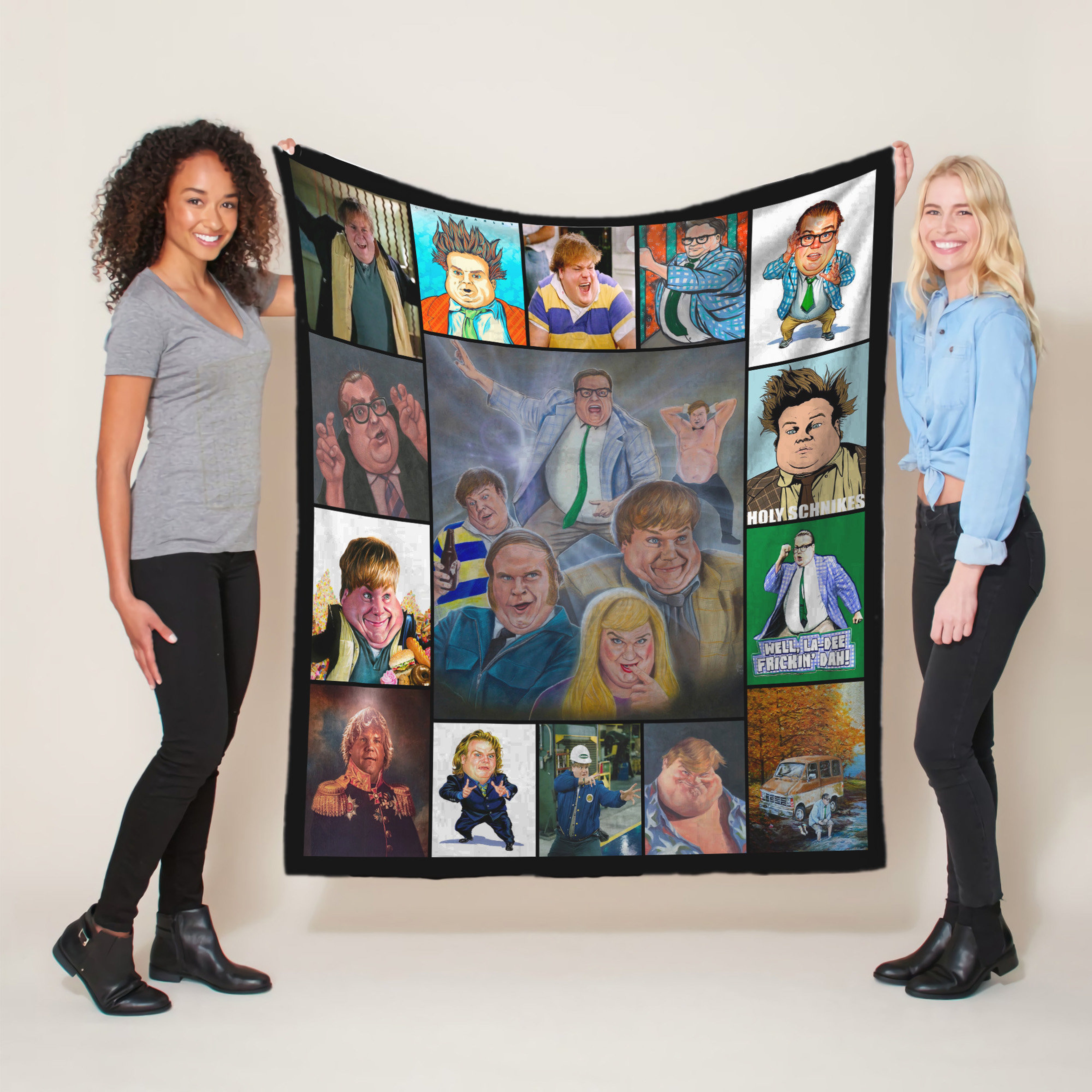 Chris Farley Tribute Quilt Blanket, RIP Chris Farley Gift for Fans