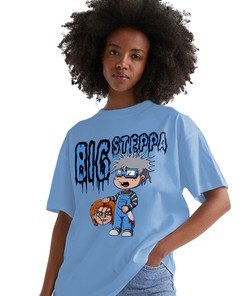 Chuckie Big Steppa Shirt Match Jordan 5 University Blue Shirt In Color Carolina Blue