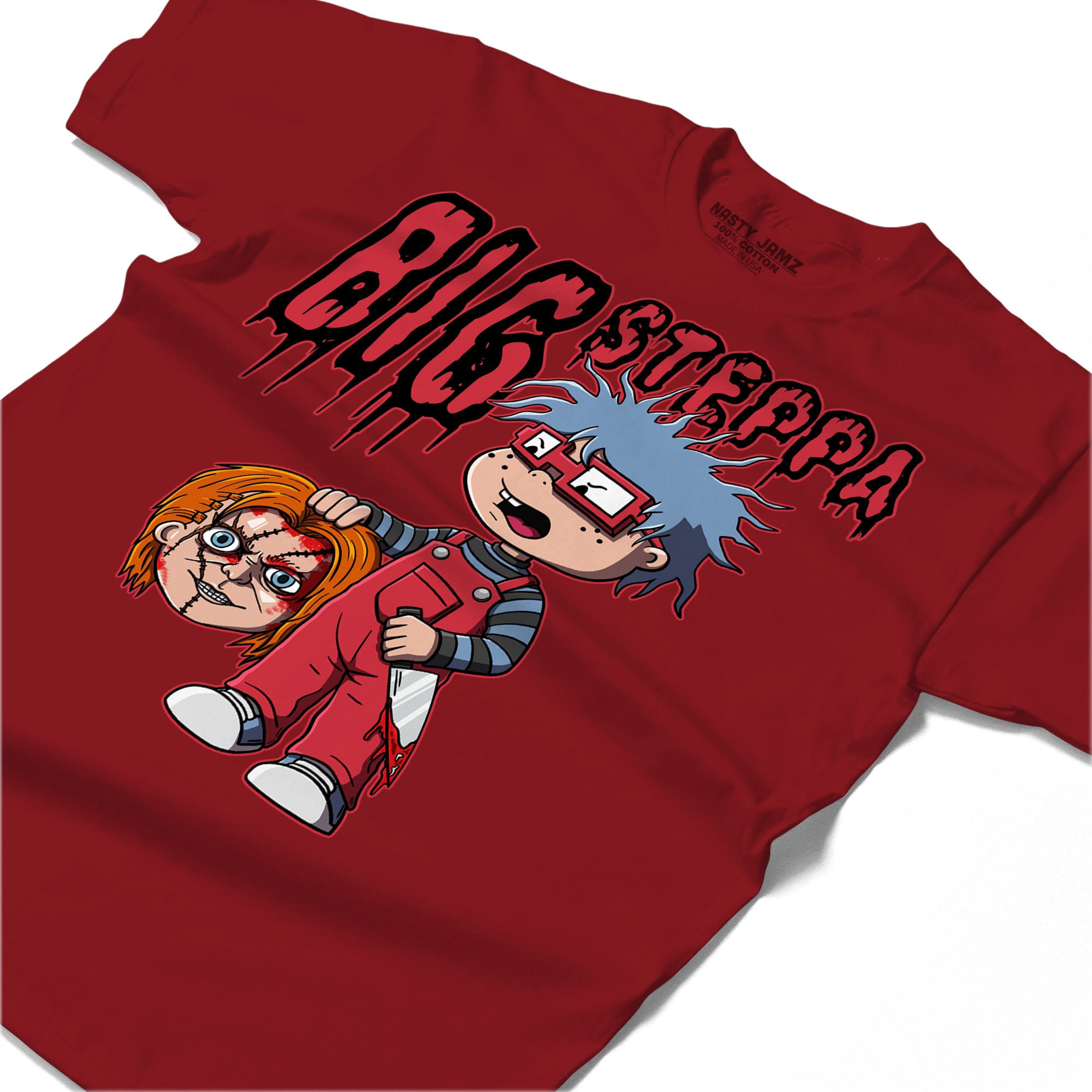 Chuckie Big Steppa Shirt Match Jordan 6 Toro Bravo Shirt In Color cherry Red