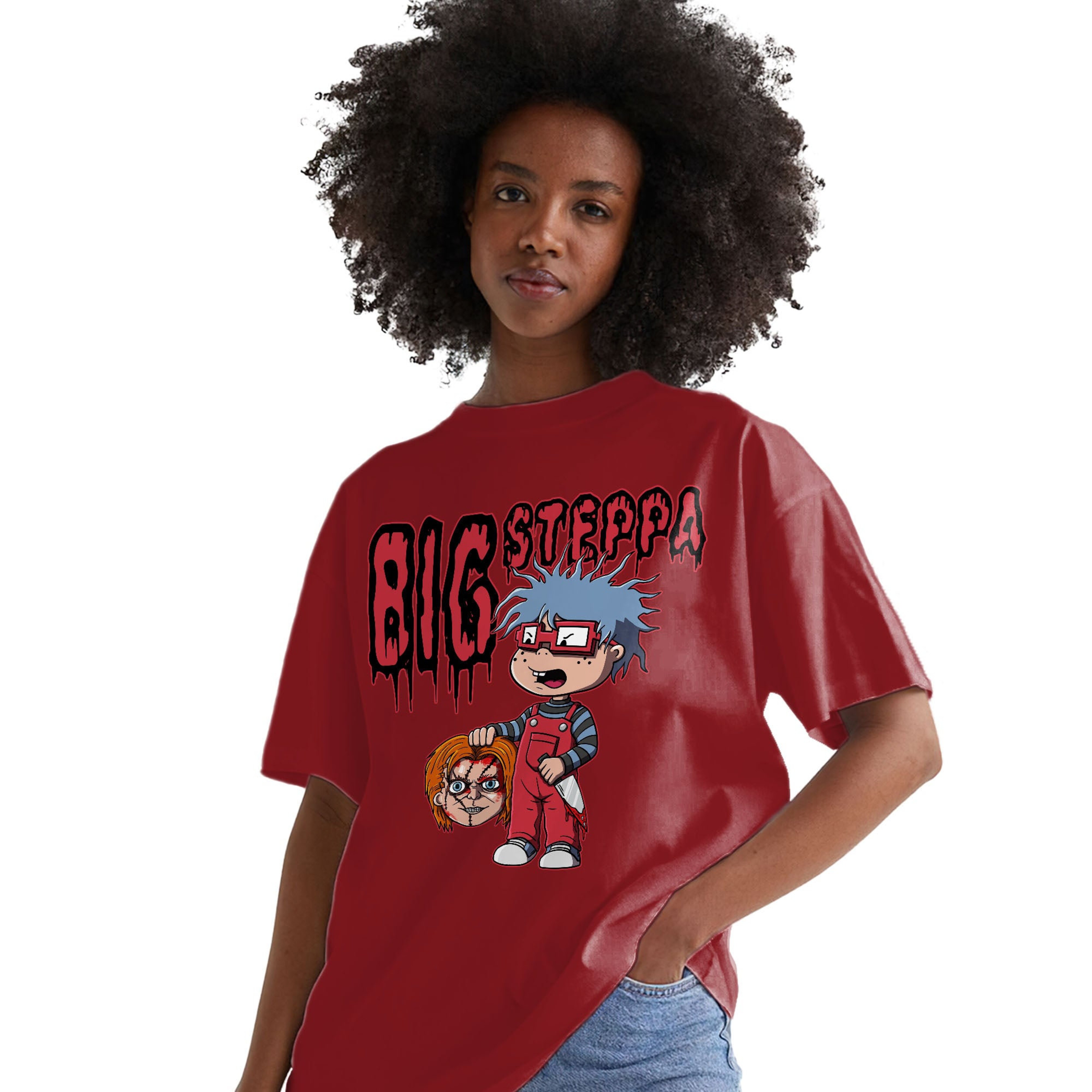Chuckie Big Steppa Shirt Match Jordan 6 Toro Bravo Shirt In Color cherry Red