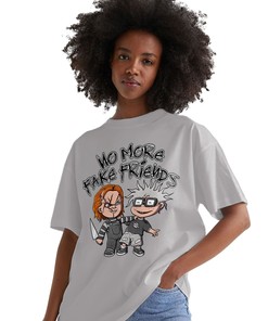 Chuk No More Fake Friends Match Jordan 1 Washed Heritage Unisex Shirt Grey