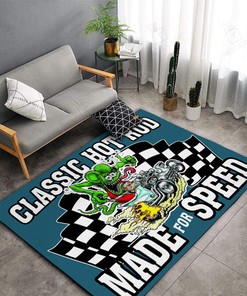 Classic Hot Rod Made for Speed Rug Hot Rod Rug for Garage
