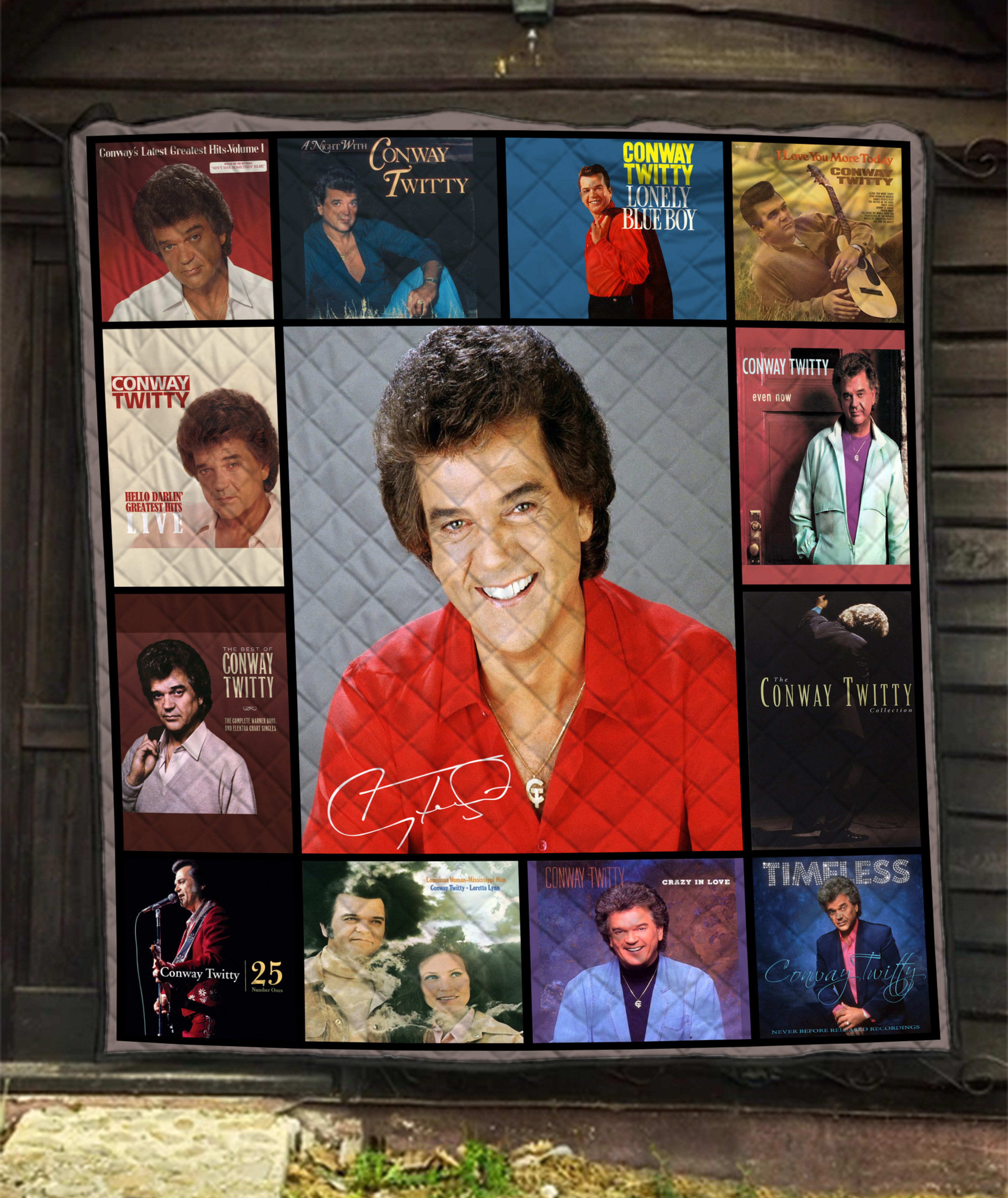 Conway Twitty 90's Country Music Quilt Bedding Set Blanket, Perfect for Fan Lovers, Home Decor