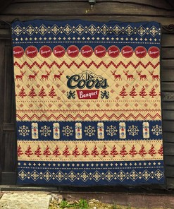 Coors Banquet Ugly Xmas Quilt Blanket - Funny Gift For Beer Lovers