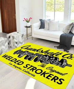 Crankshaft Co. Welder Strokers Drag Race Hot Rat Rod Rug for Garage Decor