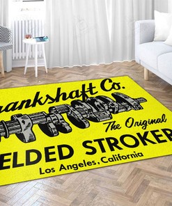Crankshaft Co. Welder Strokers Drag Race Hot Rat Rod Rug for Garage Decor