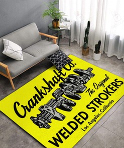 Crankshaft Co. Welder Strokers Drag Race Hot Rat Rod Rug for Garage Decor