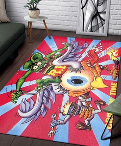 Cruisin Time Rat Fink And Eyebal Rug Hot Rod Rug for Garage