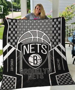 Custom Name Brooklyn Nets Quilt Blanket