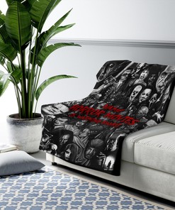 Custom Name Horror Movies Watching Blanket - Serial Killer Blanket - Horror Characters Throw