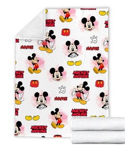 Custom Name Mickey Mouse Quilt Blanket, Disneyland Birthday Gift, Baby Shower Blanket, Minnie Christmas Theme, Mickey Head Blanket