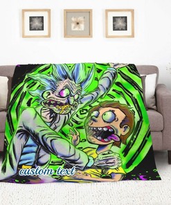 Custom Name Rick and Morty Baby Blanket - Personalized Gift for Home Decor and Christmas