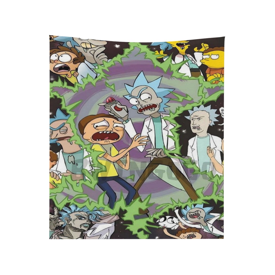 Custom Name Rick and Morty Blanket - Personalized Gift for Home Decor and Christmas