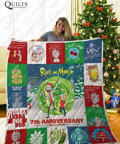 Custom Name Rick and Morty Quilt Blanket - Ideal for Home Decoration and Picnics