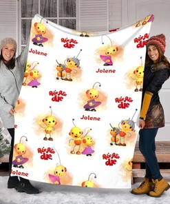 Custom Name Rolie Polie Olie Fleece Sherpa Blanket, Seasons Sofa Warm Blankets, Baby Blanket Nap Bedding, Birthday Gift