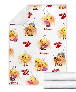 Custom Name Rolie Polie Olie Fleece Sherpa Blanket, Seasons Sofa Warm Blankets, Baby Blanket Nap Bedding, Birthday Gift