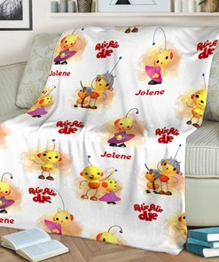 Custom Name Rolie Polie Olie Fleece Sherpa Blanket, Seasons Sofa Warm Blankets, Baby Blanket Nap Bedding, Birthday Gift
