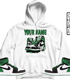 Custom Shoe Dripping Unisex Sneaker Shirt Match Lucky Green 1s Tee, Jordan 1 Lucky Green T-Shirt, Hoodie, Sweatshirt