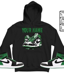 Custom Shoe Dripping Unisex Sneaker Shirt Match Lucky Green 1s Tee, Jordan 1 Lucky Green T-Shirt, Hoodie, Sweatshirt