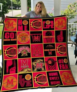 Customizable Ncaa Maryland Terrapins Quilt Blanket - Ideal for Home Decoration