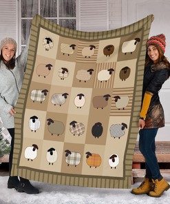 Cute Sheep Quilt Blanket, Perfect Gift for Kids