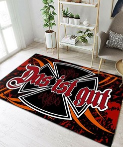Das It Gut Iron Cross Hot Rod Rug for Garage Decoration