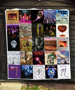 Deep Purple 80s Heavy Metal Quilt Blanket - Rock Music Fan Lover Bedding Set