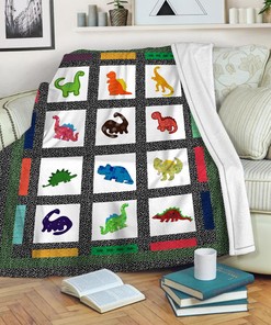 Dinosaur Lover Quilt Blanket, Christmas Special