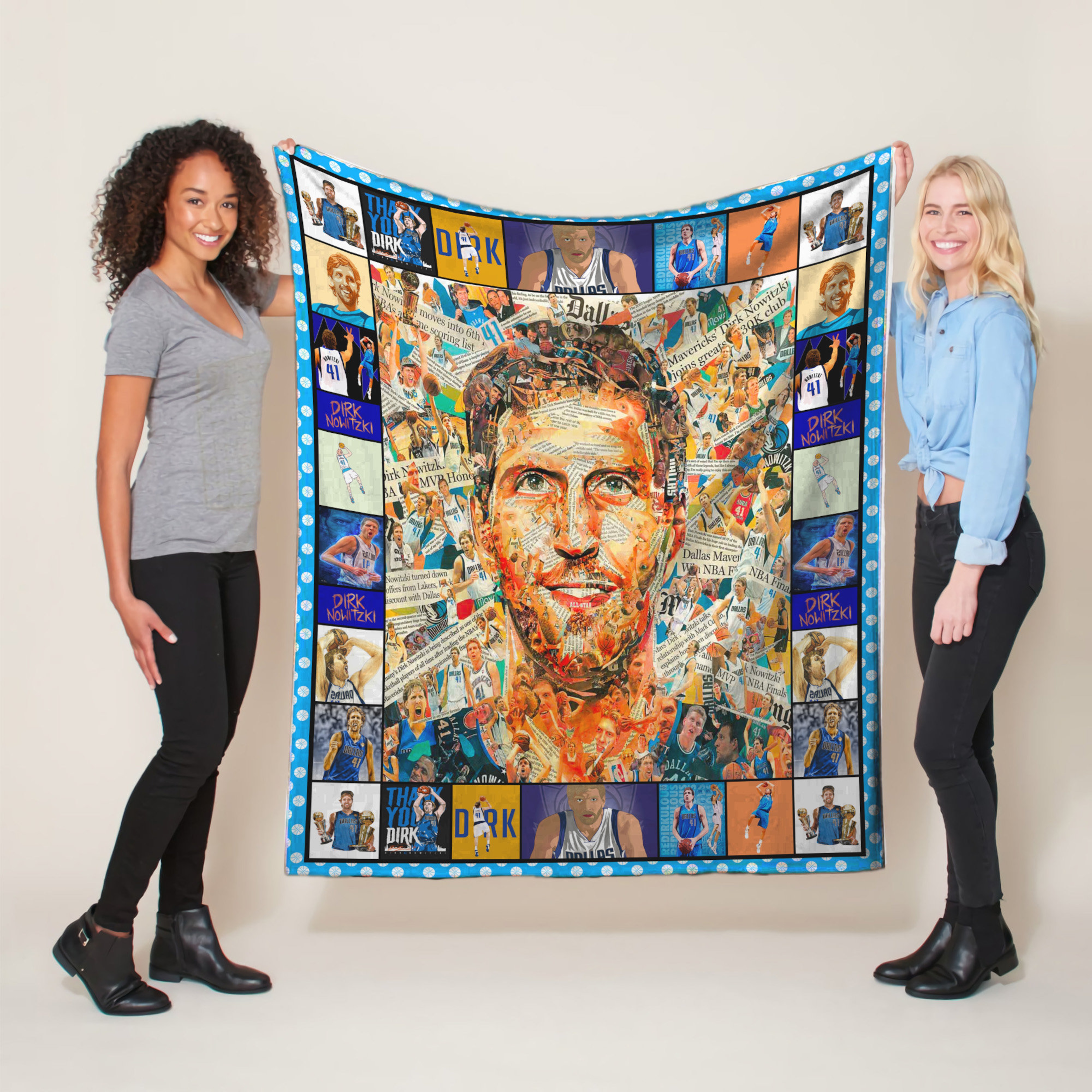 Dirk Nowitzki Legends Never Die Quilt Blanket - Personalize Your Home Decor Gift