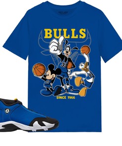 Disney Basketball Shirt Match Jordan 14 Laney Shirt In Color Royal