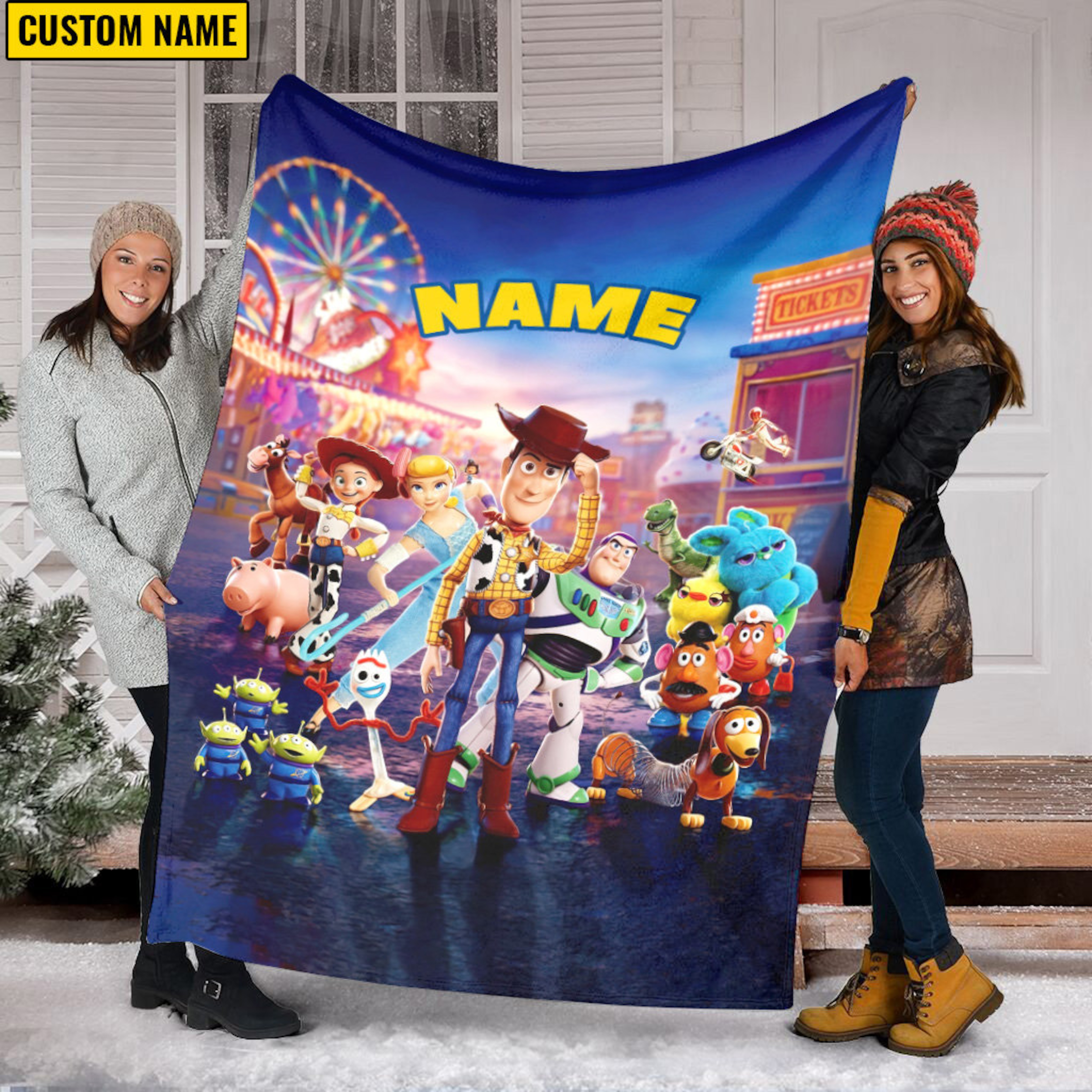 Disney Toy Story Woody Quilt Blanket, Toy Story Fleece Sherpa Blanket, Toy Story Alice Buzz Lightyear Birthday Gift