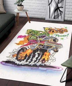 Dodge Power Rat Fink Rug Hot Rod Rug for Garage
