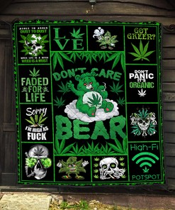 Don't Care Bear Quilt Blanket - Fan Lover