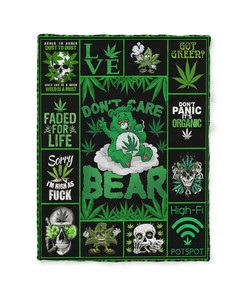 Don't Care Bear Quilt Blanket - Fan Lover