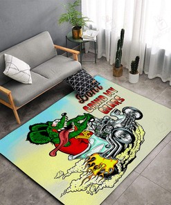 Don't Grind My Gears Rat Fink Rug Hot Rod Rug for Garage