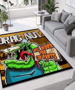 Drag Nut Rat Fink Area Rug Hot Rod Rug for Garage