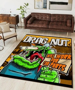 Drag Nut Rat Fink Area Rug Hot Rod Rug for Garage