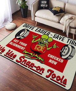 Drive Easy with the Rat Fink Hot Rod Rug - Ideal for a Relaxed Vibe