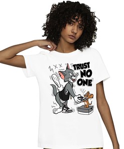 Dunk High Panda White Black Unisex T-Shirt, Tee, Trust No One Cat And Mouse, Shirt To Match Sneaker