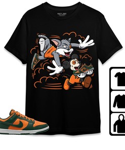 Dunk Low Miami Unisex Shirt Cat And Mouse Chasing, Shirt To Match Sneaker