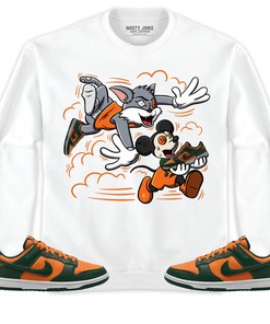 Dunk Low Miami Unisex Shirt Cat And Mouse Chasing, Shirt To Match Sneaker