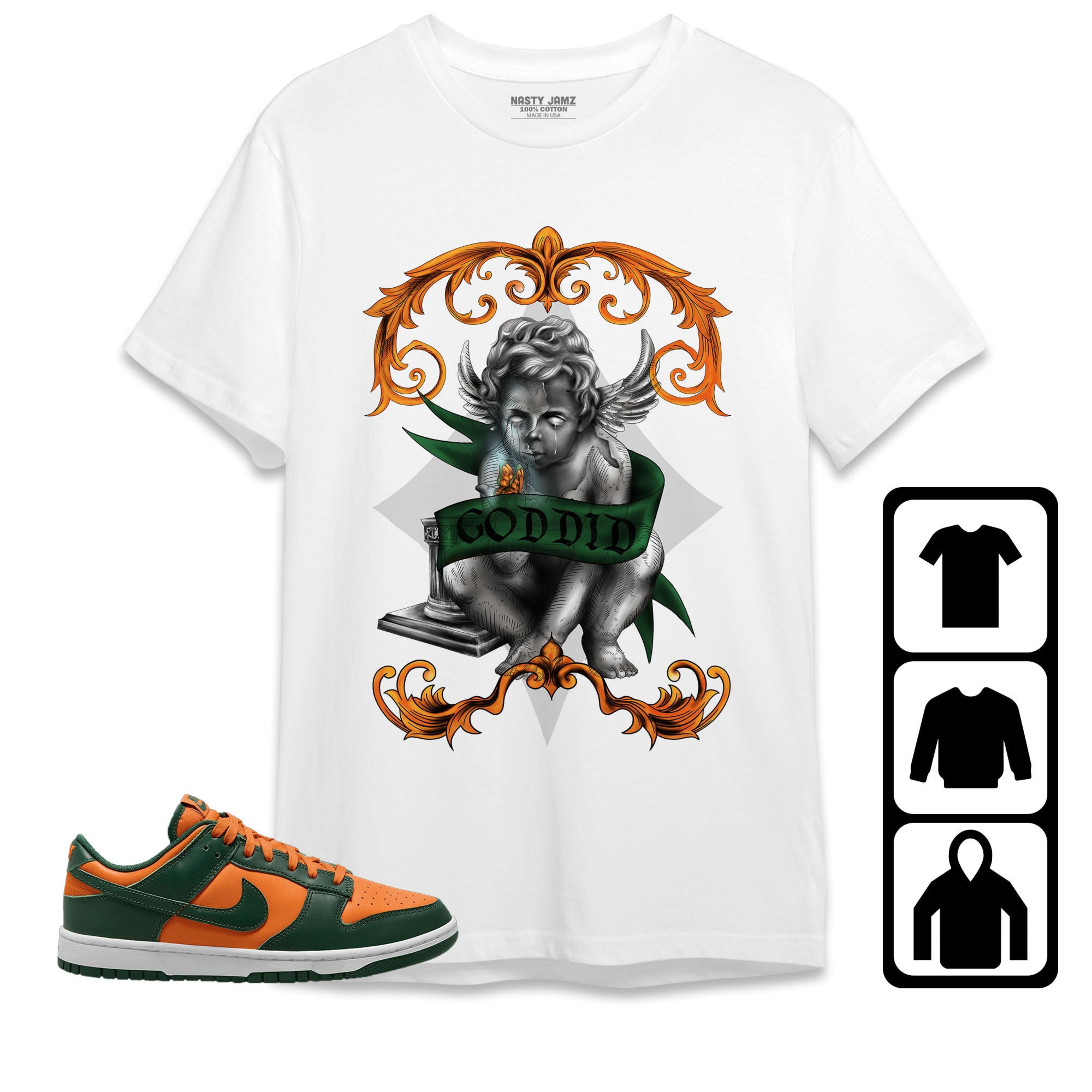 Dunk Low Miami Unisex Shirt God Did, Shirt To Match Sneaker