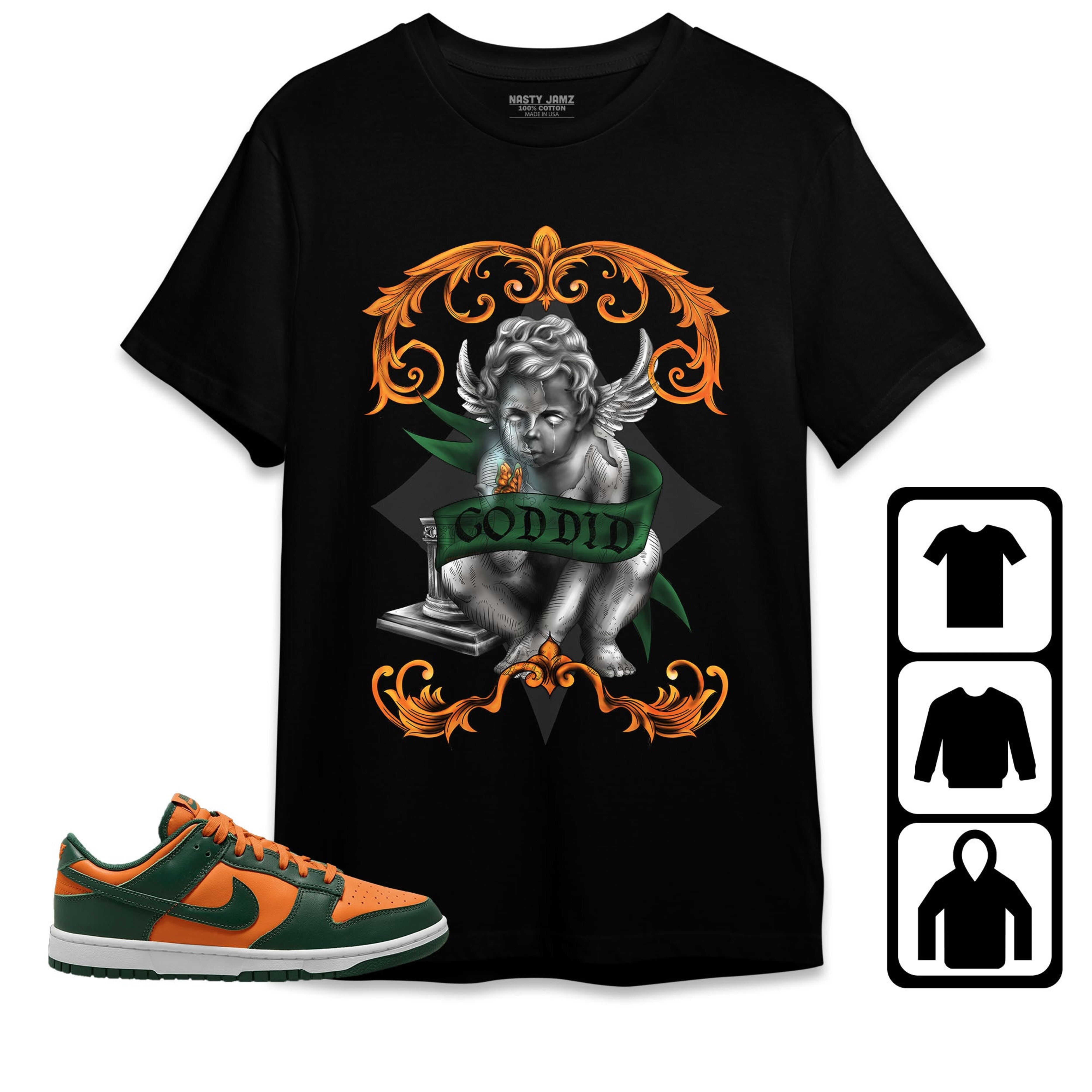 Dunk Low Miami Unisex Shirt God Did, Shirt To Match Sneaker