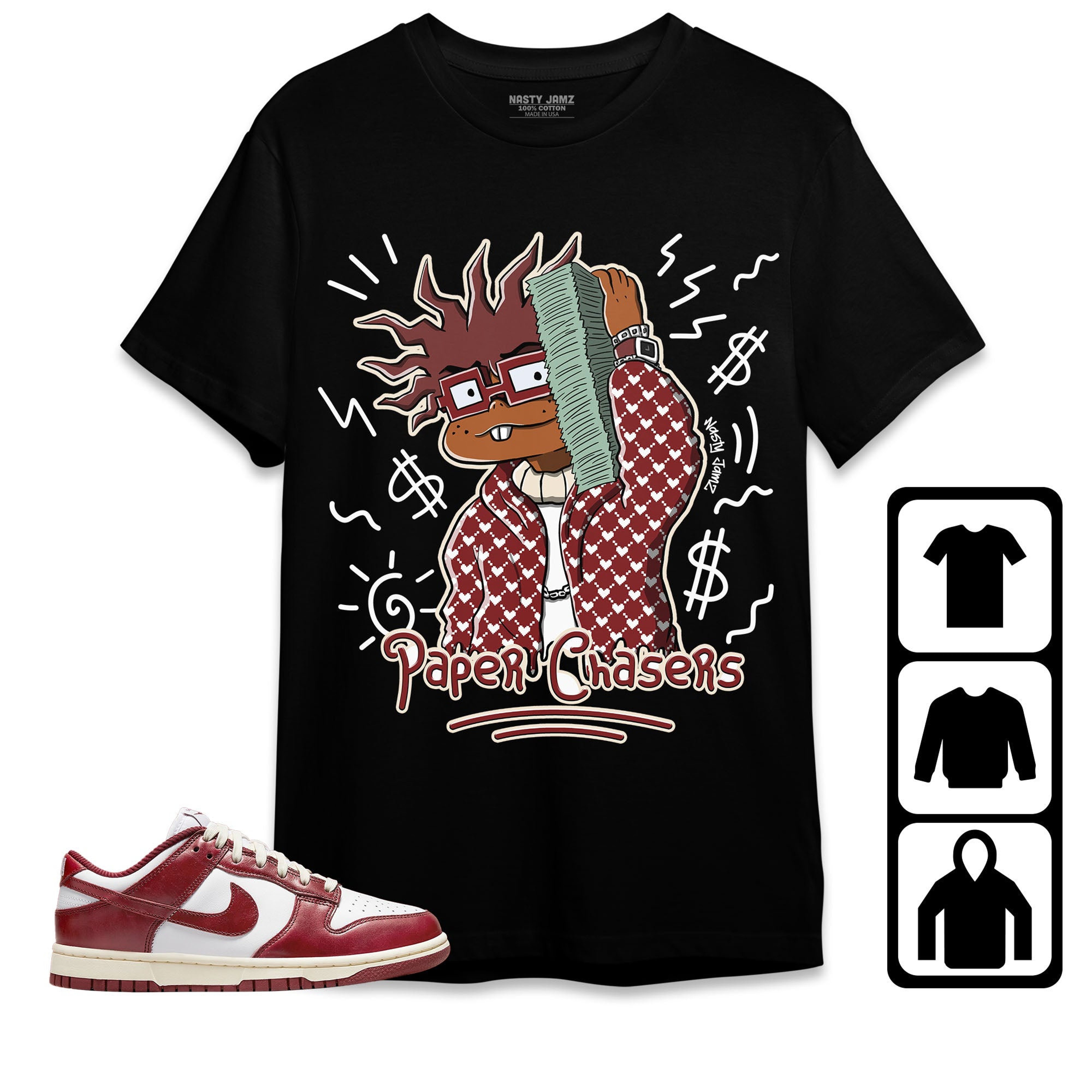 Dunk Low Team Red Unisex Shirt Chuk Money, Shirt To Match Sneaker
