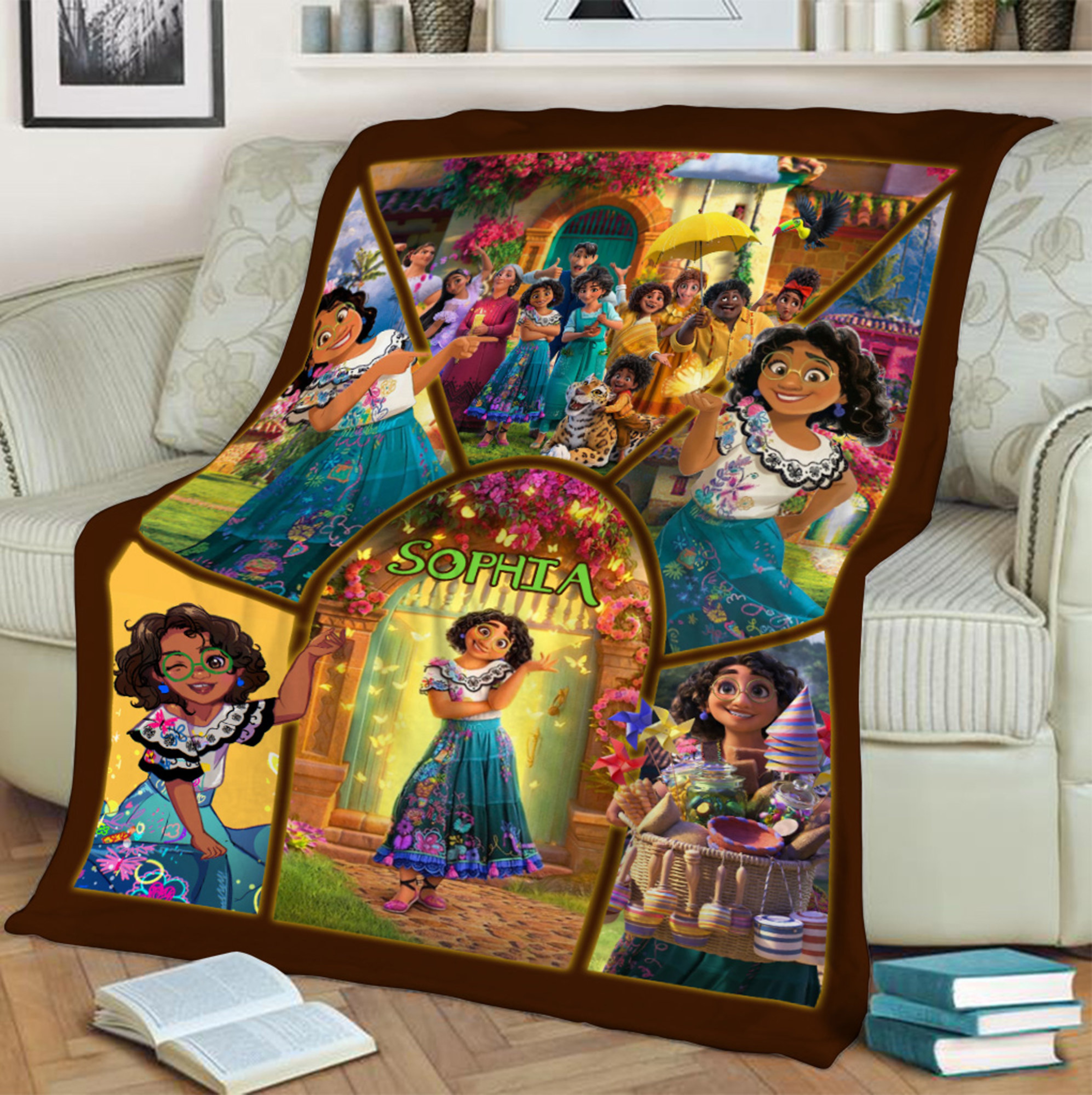 Encanto Quilt Blanket, Matching Family Blanket, Custom Gift, Encanto Movie Birthday Gift Kid Blanket