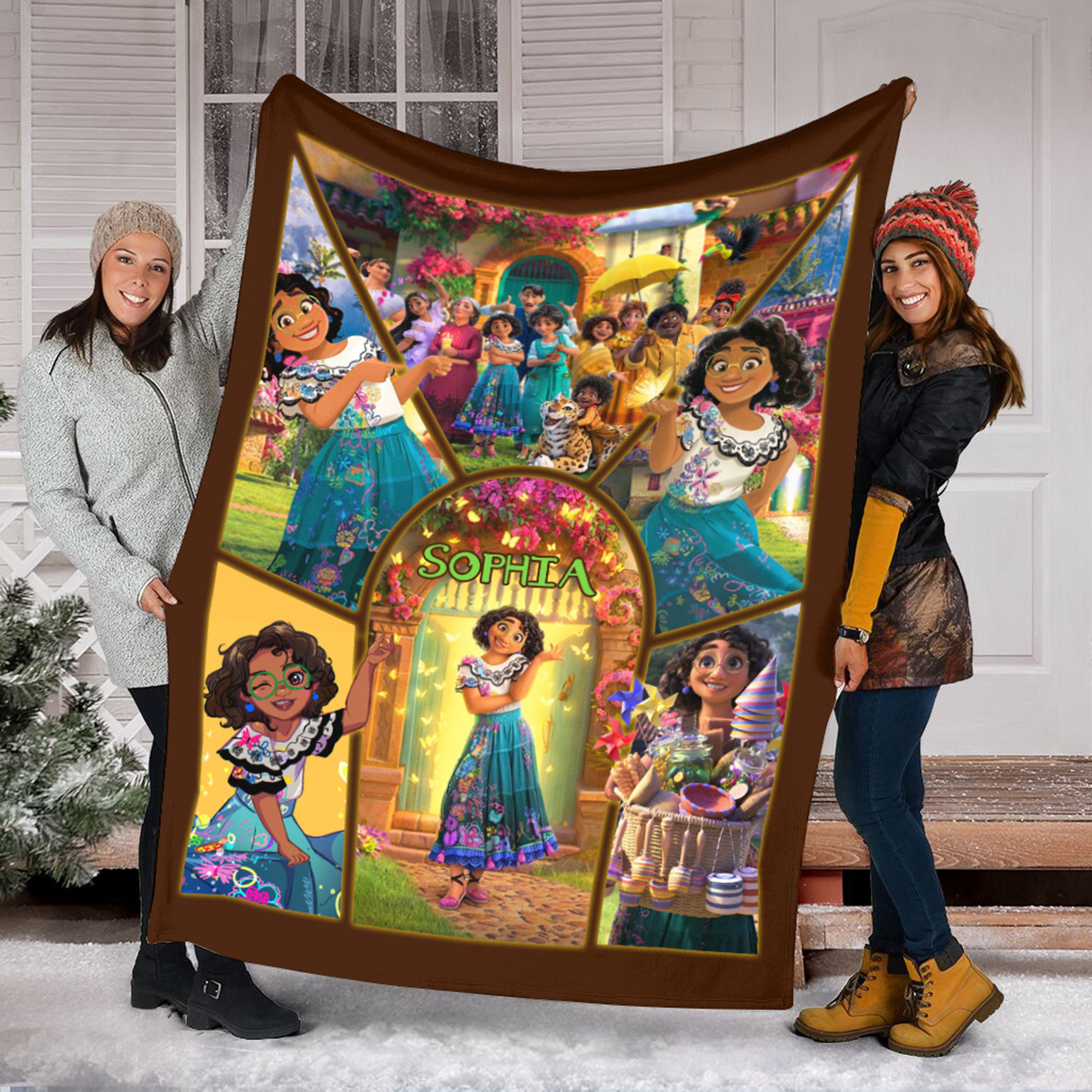 Encanto Quilt Blanket, Matching Family Blanket, Custom Gift, Encanto Movie Birthday Gift Kid Blanket
