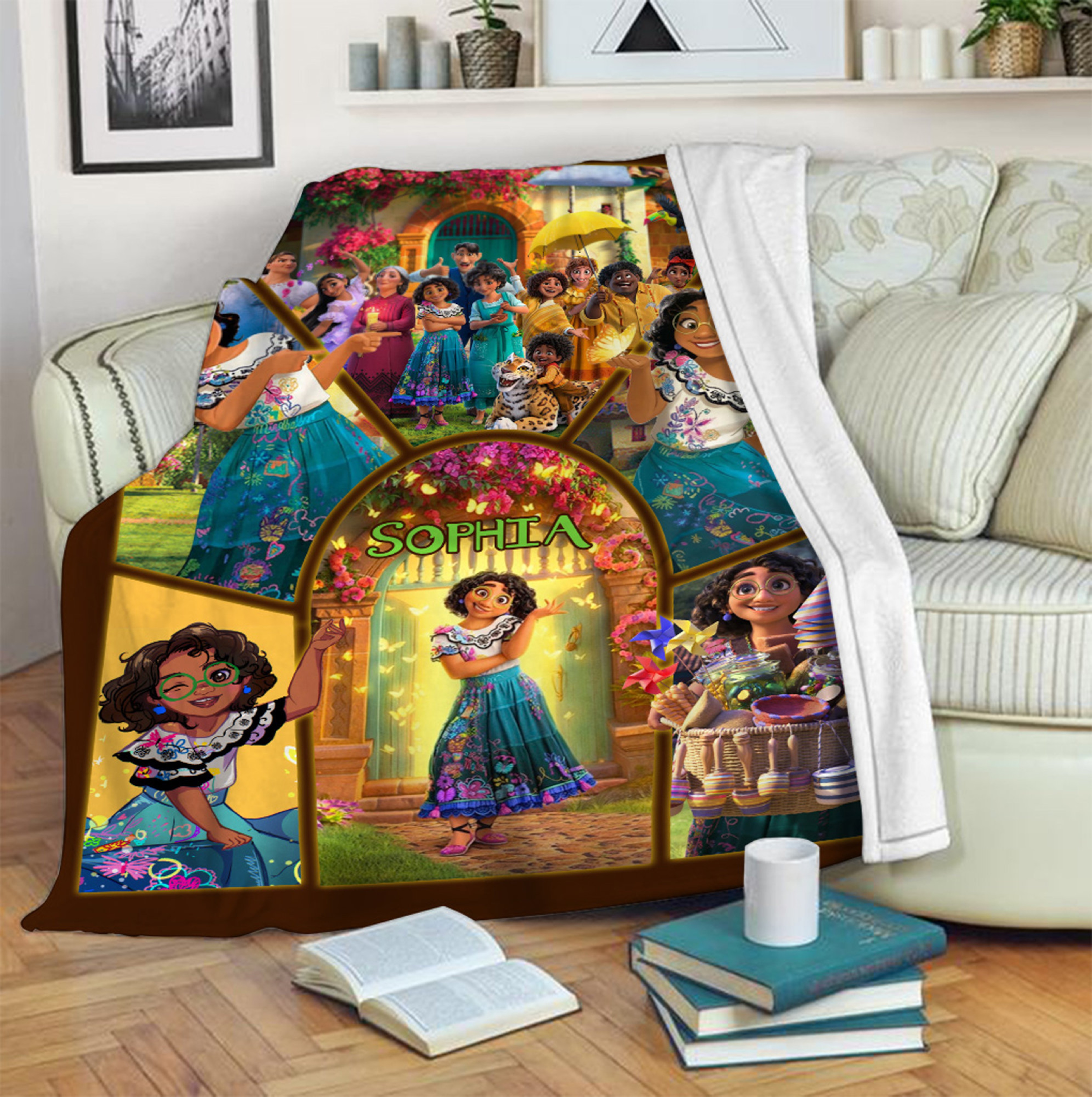 Encanto Quilt Blanket, Matching Family Blanket, Custom Gift, Encanto Movie Birthday Gift Kid Blanket